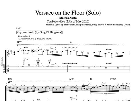 Versace On The Floor (solo) 